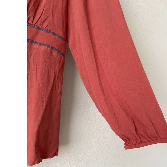 Torrid Rust Embroidered Front Babydoll Blouse Size 2X NWT - Picture 2 of 6